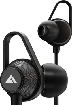 Boult Audio Loop2 with 10mm Drivers, BoomX Rich Bass, In-line Controls, Soft Silicon Snugfit Wired Headset(Black, In the Ear)