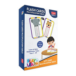 Funskool Play & Learn-Multiplication Table,Educational,20 Pieces,Flash Cards,for 4 Year Old Kids and Above,Toy