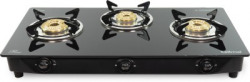 gilma Rio 3 burner Glass Cooktop Stainless Steel Manual Gas Stove(3 Burners)