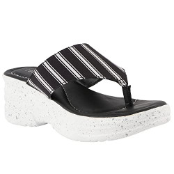 Respiro Women's Black Wedge Sandal-5 Kids UK (RES-AN-W-10)
