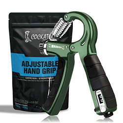 Cockatoo Counter Hand Grip Strengthener|(5 KG - 60 Kg) Adjustable Hand Grip| Hand Gripper for Men & Women| Digital Hand Grip Strengthener (6 Month Warranty) (Army Green)