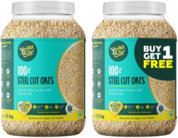 Yogabar Steel Cut Oats 1.5kg Pack of 2 Plastic Bottle(2 x 1.5 kg)