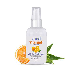 crural Vitamin C Face Wash with Aloe Vera & Orange Extract for Brightening and Glowing Skin | Oily free Face Wash - 100 ml