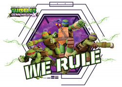 Asian Paints Wall Ons Original TMNT 'XL' Wall Decal - 'Ninjas Rule' DIY Removable Peel and Stick Wall Sticker - 'Covers H 1.4 ft x W 2 ft on The Wall' Kids Room Decor