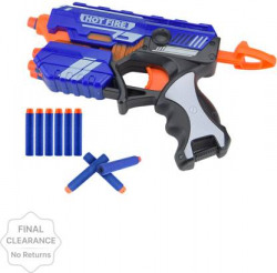 Toyshack Manual Blaze Storm Gun Blaster with 10 Foam Bullets for Kids Guns & Darts(Blue)
