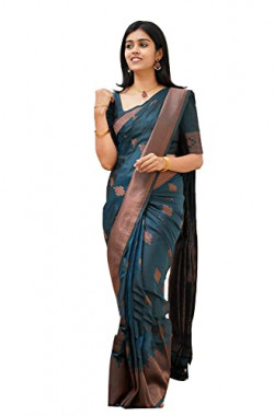 Avantika Fashion Women's Kanjivaram Soft Pure Silk Saree With Blouse Piece (Morpinch)