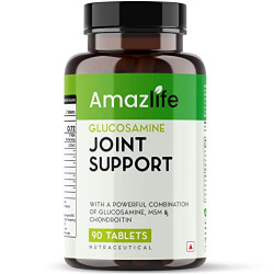 Amazlife Joint Support Supplement with Glucosamine Chondroitin MSM Boswellia - Supports Occasional Joint Discomfort Relief, Inflammatory Response - For Joint Strength, Mobility, and Flexibility - 90 Tablets