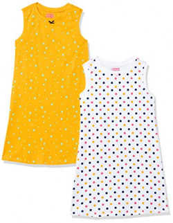 Jam & Honey Girl's Nightdress Regular Nightgown (AW20KGSL-DRS1_Multicolor 7_11-12 Years)