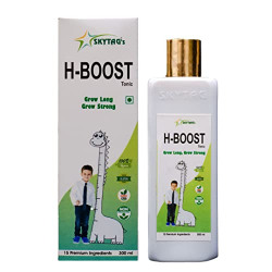 SKYTAG's Height Boost Grow Long Grow Strong Tonic | Vegetarian, Safe, Herbal Height Supplement Syrup- 300 ML-Buy 1 get 1