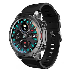beatXP Terra 1.39 HD Display bluetooth calling Rugged smart watch, Metal body, Functional crown, 366*366px, 500 nits, 60Hz refresh rate, Always On Display, 100+ Sports modes, Health Tracking (Black)