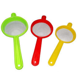 BigPlayer Plastic Multipurpose Tea and Coffee Strainer (Pack of 3) - Versatile Brewing Filters