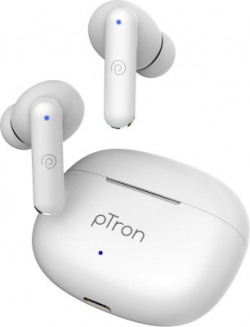 PTron Bassbuds Joy TWS with 13mm Drivers, Stereo Calls, 32Hrs Playtime,Type-C Charging Bluetooth Headset(White, True Wireless)