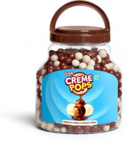LuvIt Crme Pops | Choco & Vanilla Coated Pops With Crunchy Biscuit Centre | Crackles(800)