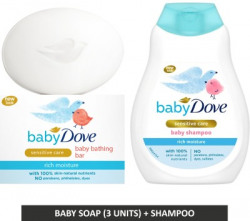 baby Dove Rich Moisture Bathing Bar and Shampoo 425ML(White)