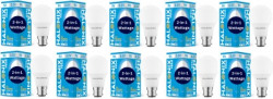 HALONIX 9 W, 0.5 W Round B22 LED Bulb(White, Pack of 10)