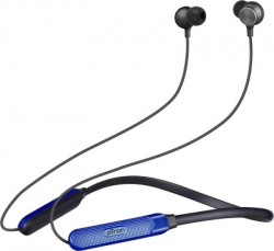 PTron Bassstrings Neckband, 24Hrs Playtime, HD Mic, Fast Charging Bluetooth Headphones Bluetooth Headset(Black, Blue, In the Ear)