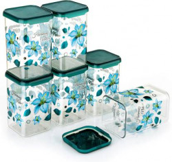 Sloppy Plastic Grocery Container  - 1100 ml(Pack of 6, Blue)