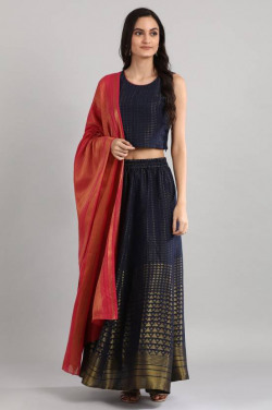 Women Viscose Rayon Top and Skirt Set