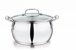Gobble 4L Impact Bonded Stainless Steel Belly Casserole with Glass Lid