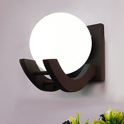 Homesake Zedo Wall Lamp, Wall Decor, Wall Hanging Wood Light/lamp, Decorative Home, Living Room, Indoor/Outdoor Lighting