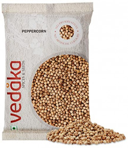 Amazon Brand - Vedaka Whole White Peppercorn | No Artificial Colours or Preservatives | 100g