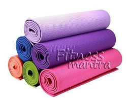 Fitness Mantra 4MM Thickness Anti-Slip Yoga Mat with Carrying Strap for Men & Women Fitness (Multicolor)(Qty.- 1 Piece)