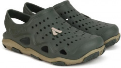 Aqualite Comfort, Anti-Skid Men Olive, Khaki Clogs