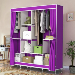 Flipkart Perfect Homes Studio PP Collapsible Wardrobe(Finish Color - Purple, DIY(Do-It-Yourself))