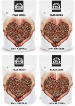 WONDERLAND Raw flax Seeds 1kg Brown Flax Seeds(1 kg, Pack of 4)