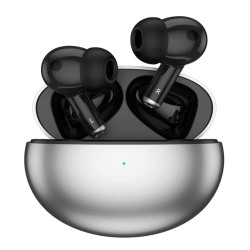 BOUNS Truly Wireless Bluetooth Earbuds , Dynamic drivers with bouns signature sound, fast Wireless charging case, Touch gesture controls , IPX 5 , bluetooth 5.3 earbuds,ANC + ENC + Transparency mode (SILVER & BLACK)