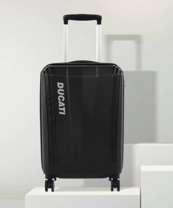 Small Cabin Suitcase (55 cm) - Racer: Authentic Branded Product with Hologram - Black