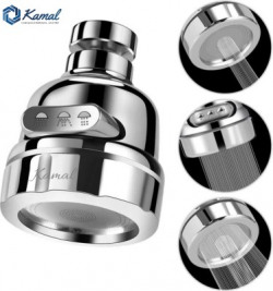 KAMAL SPR-0786 360 Degree Movable Kitchen Water-Saving Sprinkler Three|Suitable for 22mm & 24mm Aerator Foam Flow Faucet(Built-in Installation Type)