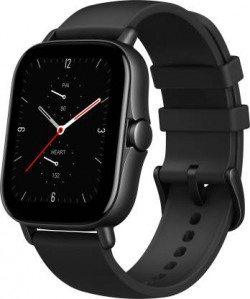 huami GTS 2e 1.65 HD AMOLED advanced GPS & 90+ sports modes Smartwatch(Black Strap, Regular)