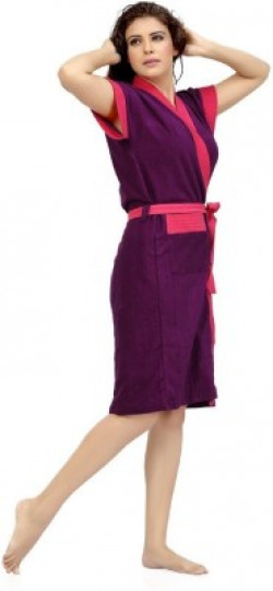 Flipkart SmartBuy Purple, Pink Free Size Bath Robe(1 Bathrobe, For: Women, Purple, Pink)Starts@494