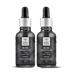 Bombay Shaving Company Beard Growth Oil | 10x Nourishing Oil for Beard Growth |10 Natural essential Oils,Vitamin E, Nourishment & Strengtheningl | 30ml x 2