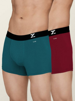 Pack of 2 Aero Anti-bacterial Odour-free cotton Solid Men Trunk Starts @ 449