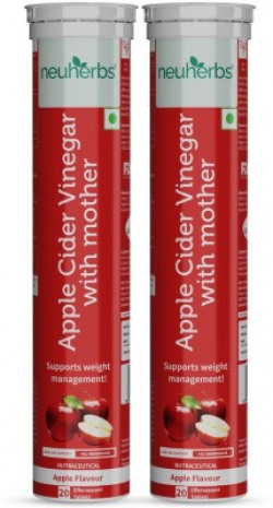 Neuherbs Apple Cider Vinegar 20 effervescent tablets For Weight Loss (Pack Of 2)(2 x 20 Tablets)