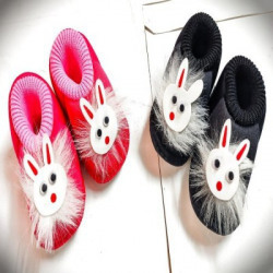 ASHISH TRADERS Baby booties/baby mittens/ elegent baby shoes/ high top baby booties/ baby boots Booties(Toe to Heel Length - 11 cm, Pink&Black)