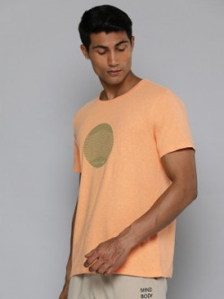 HRX by Hrithik Roshan Printed Men Round Neck Orange T-Shirt Starts@249