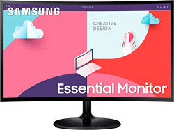 Samsung 24-Inch(59.8cm) FHD, 75 Hz Refresh Rate, 1800R Curved 1,920 X 1,080 LED Monitor, VA Panel, Slim Design, AMD Freesync, Game Mode, Flicker Free, HDMI, Audio Port (LS24C360EAWXXL, Black)