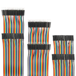 EDGELEC 120pcs Dupont Wire 10cm 15cm 20cm 30cm 40cm 50cm 100cm Optional Breadboard Jumper Wires Assorted Kit Male to Female Male to Male Female to Female Multicolored Ribbon Cable