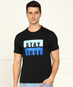 Billion Printed Men Crew Neck Black T-Shirt Starts@174