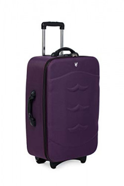 Verage Milan Polyester Medium Check in Trolley 69 cm Purple, 2 Wheels Soft Sided Suitcase Luggage (VRMIL24PU)