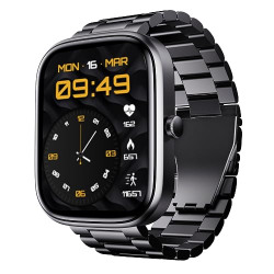 boAt Ultima Chronos Smart Watch with 1.96" AMOLED Display,Advanced BT Calling,Coins,DIY Watch Face Studio,Female Wellness,HR&SPO2 Monitoring,Energy&Sleep Score,IP67(Steel Black)
