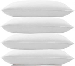 Rangshalaa Cotton Solid Chair Pad Pack of 4(White)