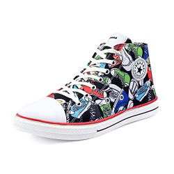 Kraasa Classic Casual Canvas Sneaker,Casual Shoe for Men Mixprint UK 10