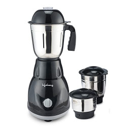 Lifelong Mixer Grinder for Kitchen - 3 Jars 500 Watt Mixie - Chutney Jar, Dry Grinder Jar & Liquidizing Jar used as Wet Grinder & Blender for Milkshake, Smoothie, Puree -Stainless Steel Blades(LLMG23)
