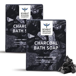 Bombay shaving company Charcoal Soap for Men | Deep Clean and Anti-pollution Effect | 70G Pack of 2