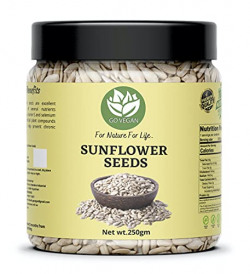 Go Vegan Sunflower Seeds for Eating 250gm - Rich in Protein & Fiber, Healthy Seeds [Jar Pack]