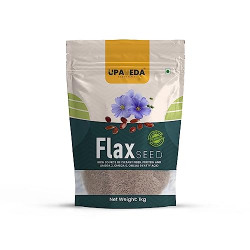 Upaveda Raw Flaxseed 1kg || Raw Unroasted Flaxseed Alsi Seeds for Eating Weight Loss Hair Growth, Diet Snack food